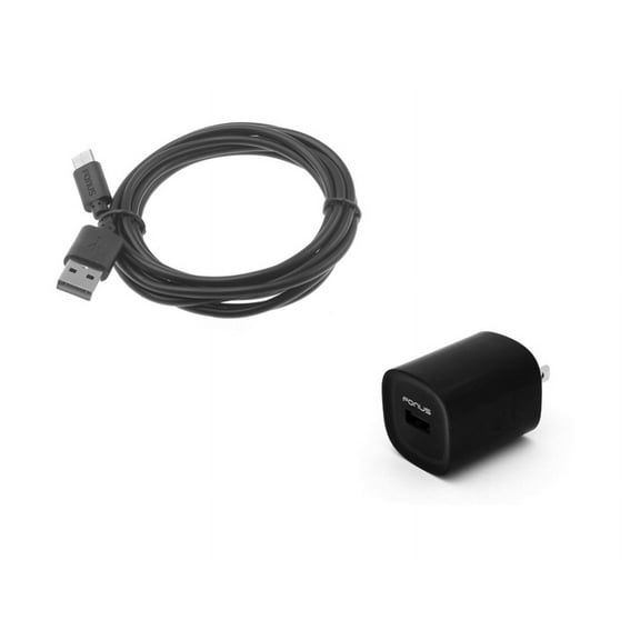 2.4A Rapid Home Wall Travel AC Charger 6ft Type-C USB Cable Power Adapter Sync Wire P5N for OnePlus 5T, 6, 6T, 7 Pro - Razer Phone 2 - RED Hydrogen One - Samsung Galaxy Tab S3 9.7 S9  S9, S8 