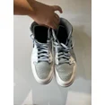 thumbnail image 2 of N I-K-E A i r-Jor-dan 1 Mid Sneakers - White and Light Blue Size 12, 2 of 6