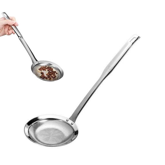 4 Stainless Steel Fat Skimmer Spoon 11.81-12.6 Inch, 316 Stainless Steel Fine Mesh Fat Separator, Healthy Meal Prep for Low-Fat Diets, Kitchen Oil Skimmer Ladle