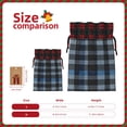 thumbnail image 2 of Color Matching Linen Bundle Mouth Gift Bag Can Be Used For Daily Small Items Darkslateblue Buffalo Plaid Check Tartan Scotland_4 Small, 2 of 8