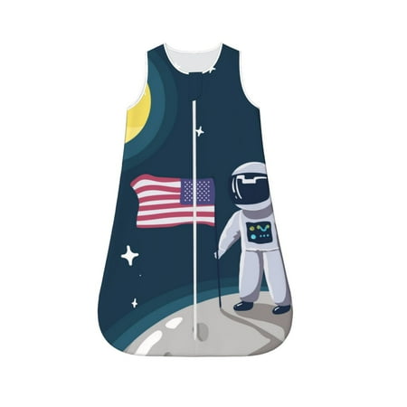 

Rocae Astronaut With USA Flag for Baby Unisex Sleeping Bag Sack Blanket baby sleep sack Wearable Blanket for Newborns Boys Girls-X-Large