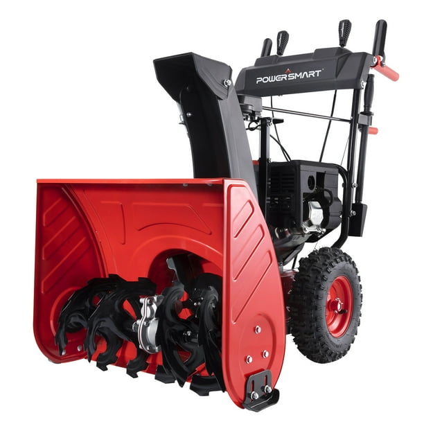PowerSmart 24 inch 212cc Gas Snow Blower, Electric Start 2 Stage Self