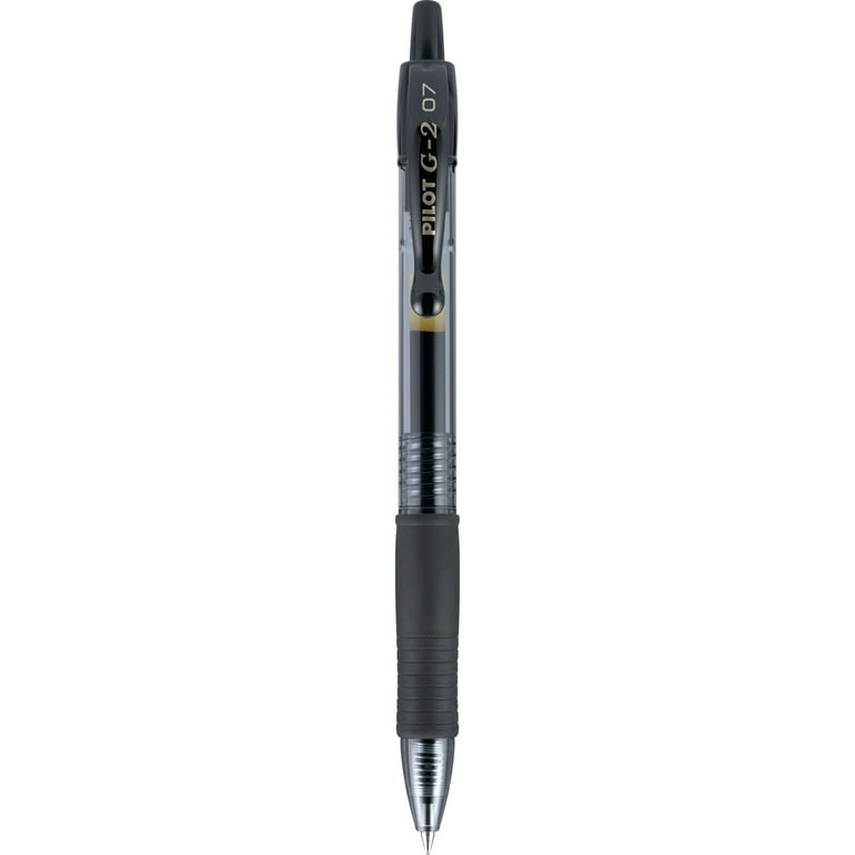 Pilot G 2 Retractable Gel Ink Pens Fine Point 0.7 mm Black Barrel Black Ink  Pack Of 12 Pens - Office Depot