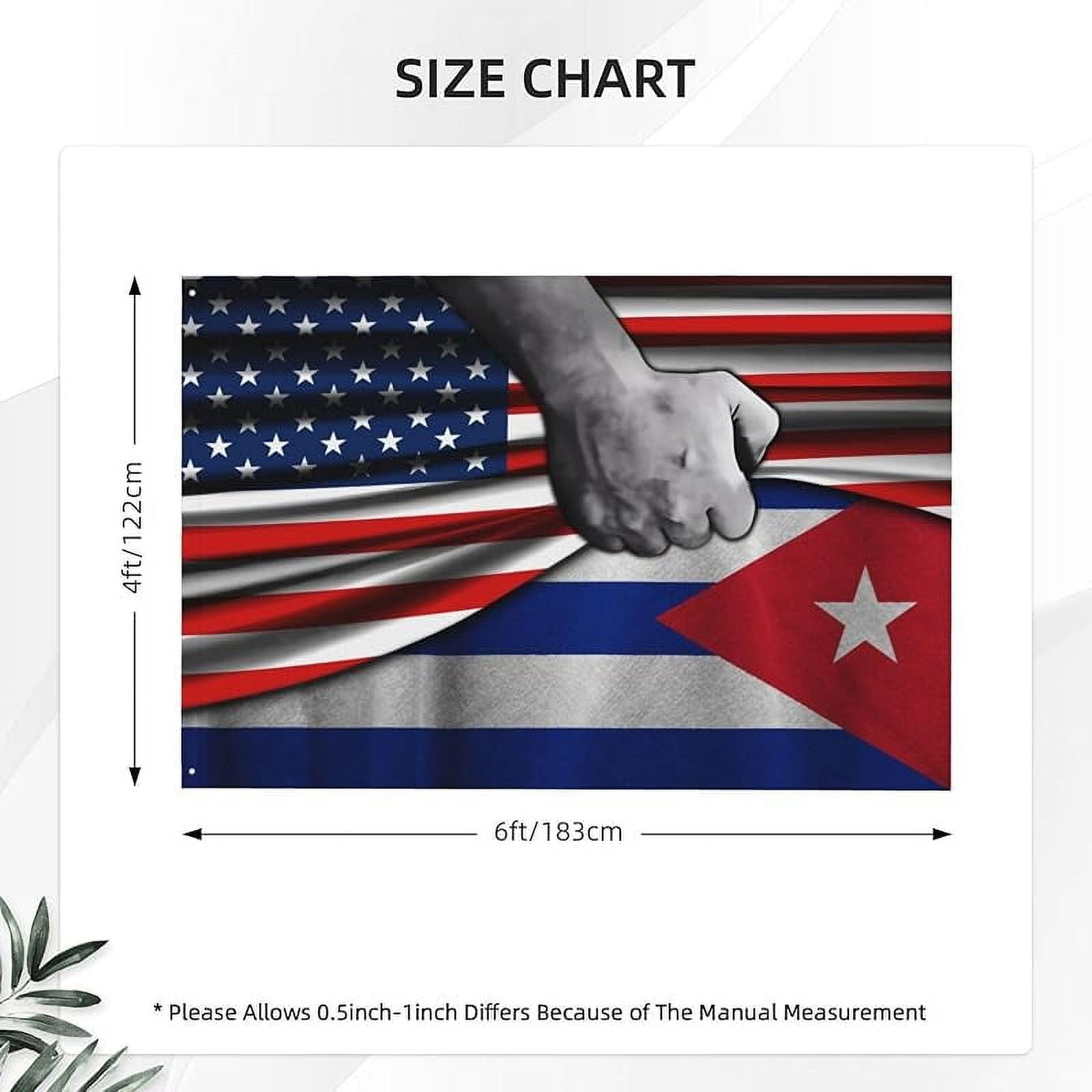 Usa American Flag And Cuba Cuban Flag Flag 4x6 Ft Double-Sided Printing Thickened Three-Ply Fabric Outdoor Flags Banner Decorations