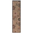 thumbnail image 1 of Trans-Ocean Importe RVIR8763022 Tapis de Course Tissé Wilton d'Intérieur et d'Extérieur de Liora Manne Riviera Floral Cep 23 Po x 7 Pi - Tan, 1 of 1
