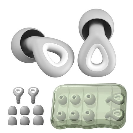 

Zougou Silica Gel Noise Reduction Earplugs For Swimming Water Proof Silent Sleeping Student Hearing Protection Full Size Earplugs Gray