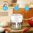 thumbnail image 4 of Cordless electric shredder, mini food processor, 250ml, easy to clean and replace, durable vegetable and fruit electric mixer, 4 of 4