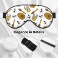 thumbnail image 2 of Rocae Honey for Mask for Women Men, Luxury Eye Cover Eye Shade with Adjustable Strap for Travel, Nap, Meditation, 2 of 7
