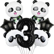 The zoo panda digital foil balloon set is suitable as a birthday party item for panda-themed events.
