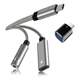 thumbnail image 1 of Adaptador Usb C A Jack 3.5 Mm Con Adaptador De Carga Pd De 25 W, Adaptador Usb Xtellar plateado, 1 of 3