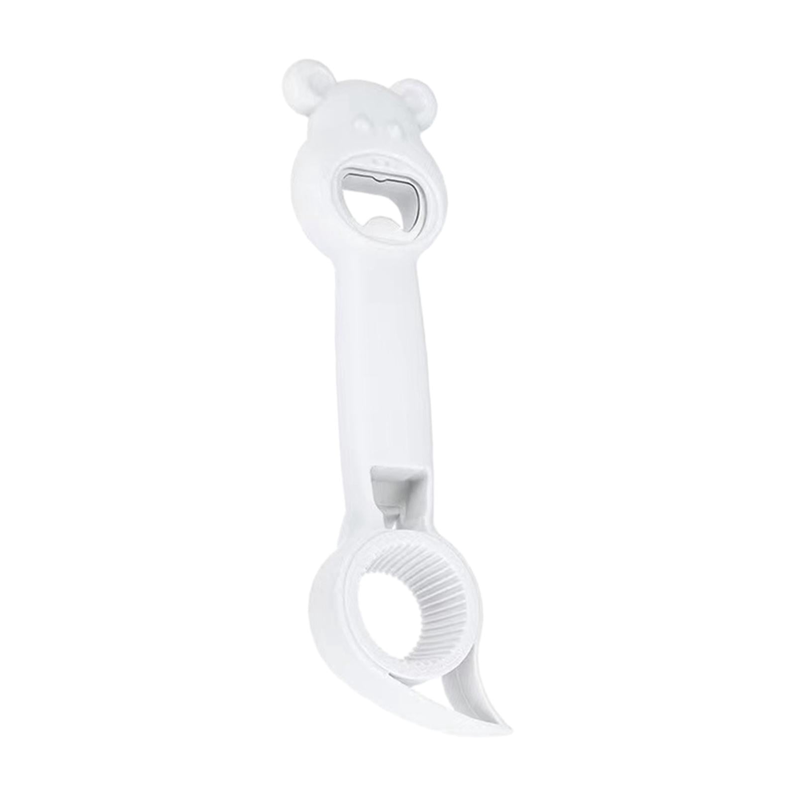 Tongina 2xMultifunctional Bottle Opener Can Opener Comfortable Grip, Save Labors, Protect Nail, Lids Remover, Jar Opener for Restaurants, Camping, Household , white, 4 Pcs