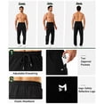 thumbnail image 2 of Potopok Sweat Pants Jogger Zipper Pockets Open Bottom, Sweatpants 3 Pack Men's, 2 of 5