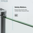 thumbnail image 6 of Ove Decors Tampa-Pro 55-1/8 in. W x 72 in. H Rectangular Corner Shower Enclosure with Pivot Frameless Shower Door in Chrome, 6 of 17