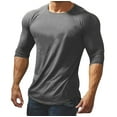 thumbnail image 2 of ZyeKqe Mens Athletic Shirts Half Sleeve Crew Neck Loose Fitted Workout Basic Tees Summer Running Tops, 2 of 5
