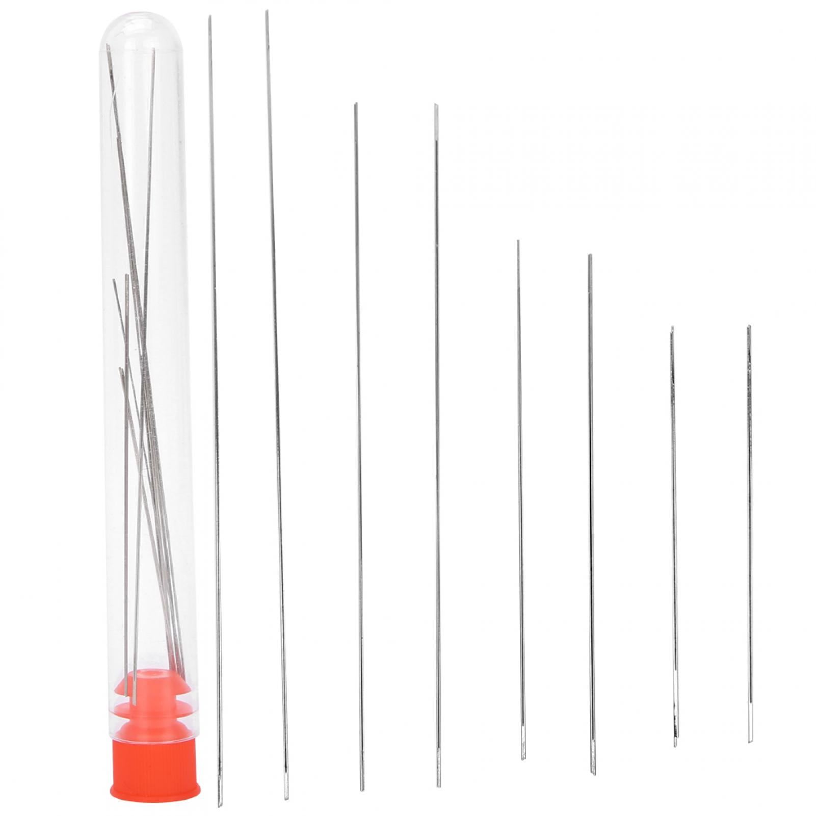 OTVIAP 8Pcs Bead Needle Seed Thin Beading Middle Opening Necklace Threading Sewing Embroidery Tools,Sewing Embroidery Tools,Steel Beading Needles