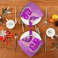 thumbnail image 4 of Coolnut Mardi Gras Cloth Napkins Set of 1, Oversized Washable Reusable Polyester Dinner Table Napkins for Family, Restaurant, Party Decor, 20 x 20 Inch, 4 of 7