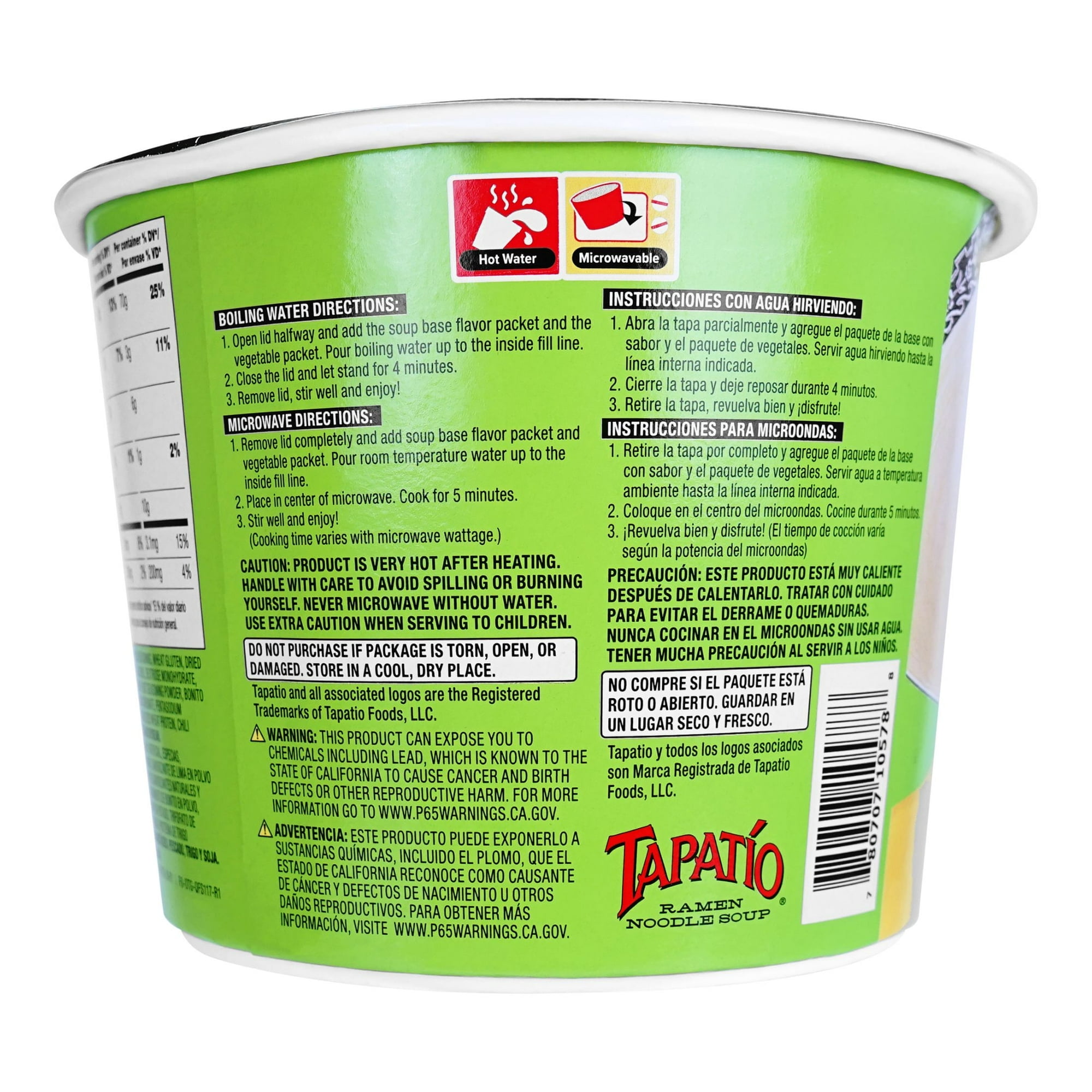 Tapatio Spicy Chili Lime Shrimp Flavor Ramen Noodle Soup, 3.8 oz (Pack of 6)