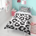 thumbnail image 4 of Leopard Print Duvet Cover and Pillowcase Set for Single Bedding, Bedroom Accessories for Kids Teens, 4 of 5