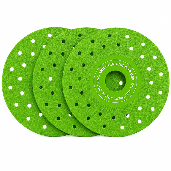 3PCS Diamond Grinding Disc Set Tile Chamfering Cutting Wheel Rock Slab Blade Flat Tile Sanding Wheel for Granite Marble Ceramic Porcelain Stone Angle Grinder 4-4.5 Inch