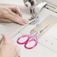 thumbnail image 3 of Professional Fabric Scissor Set, Multifunctional DIY Craft Scissors with Exquisite Leather Cover, Compact Lightweight Sewing Embroidery Tool for Household Use, 3 of 7