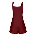 thumbnail image 7 of Wesltd Women Short Jumpsuit With Pockets Summer Casual Sleeveless Half Shorts, 7 of 7