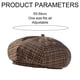 thumbnail image 2 of Gorros de vendedor de periódicos a cuadros para mujer, sombreros octogonales vintage, boinas, sombrero de boina de hueso para mujer, sombreros de artista de punto de invierno y otoño, gorro clásico, 2 of 6