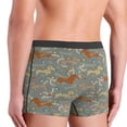 thumbnail image 4 of Men's Boxer Briefs, Dachshund Dog Puppy Bird Soft Comfy Mens Underwear Boxer Briefs Breathable With Widen Waist, 4 of 7