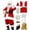 Watermelon Red*1, variant on OSOLU Men's Santa Character 5 Piece Set Decorative Accent Xmas Character Outfit Holiday Party Set