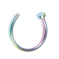 thumbnail image 1 of Hi,Fancy Bague Nez en Acier Inoxydable pour Hommes et Femmes Clip Perçage du Corps Bijou Bague Lèvre - Coloré, 1 of 9