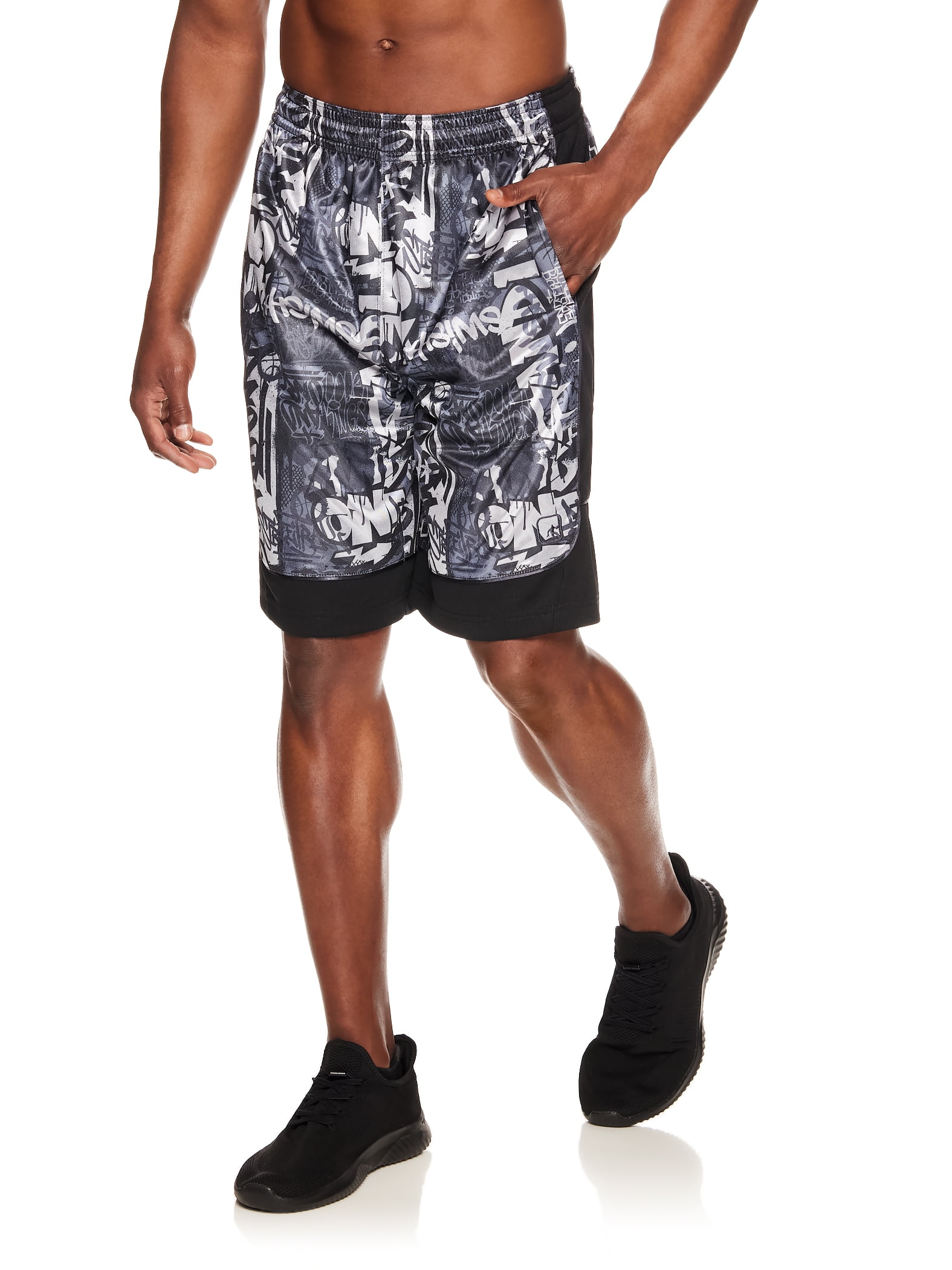 And1 Men's and Big Men's All Court Basketball Graffiti Shorts