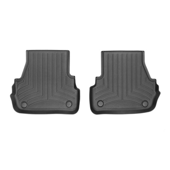 WeatherTech Custom Fit FloorLiners compatible with Audi RS6, S6, A6 - 2nd Row (2-Piece Liner), Black