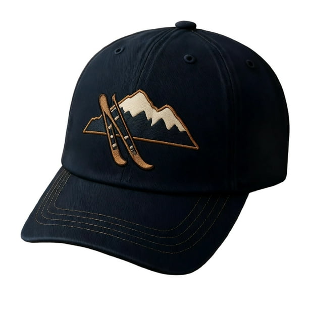 Gorra de béisbol estilo azul marino, estampada, ajustable, de cierre a presión, informal, urbana, deportiva, para hombres y mujeres, para actividades al aire libre, playa, parque, tela de