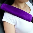 thumbnail image 5 of 2 Packs Car Seatbelt Covers Shoulder Pad for More Comfortable Driving, Universal Seat Belt Cover for Handbag Camera Backpack Straps, Soft Faux Sheepskin Wool Seat Belt Cushion Purple, 5 of 7