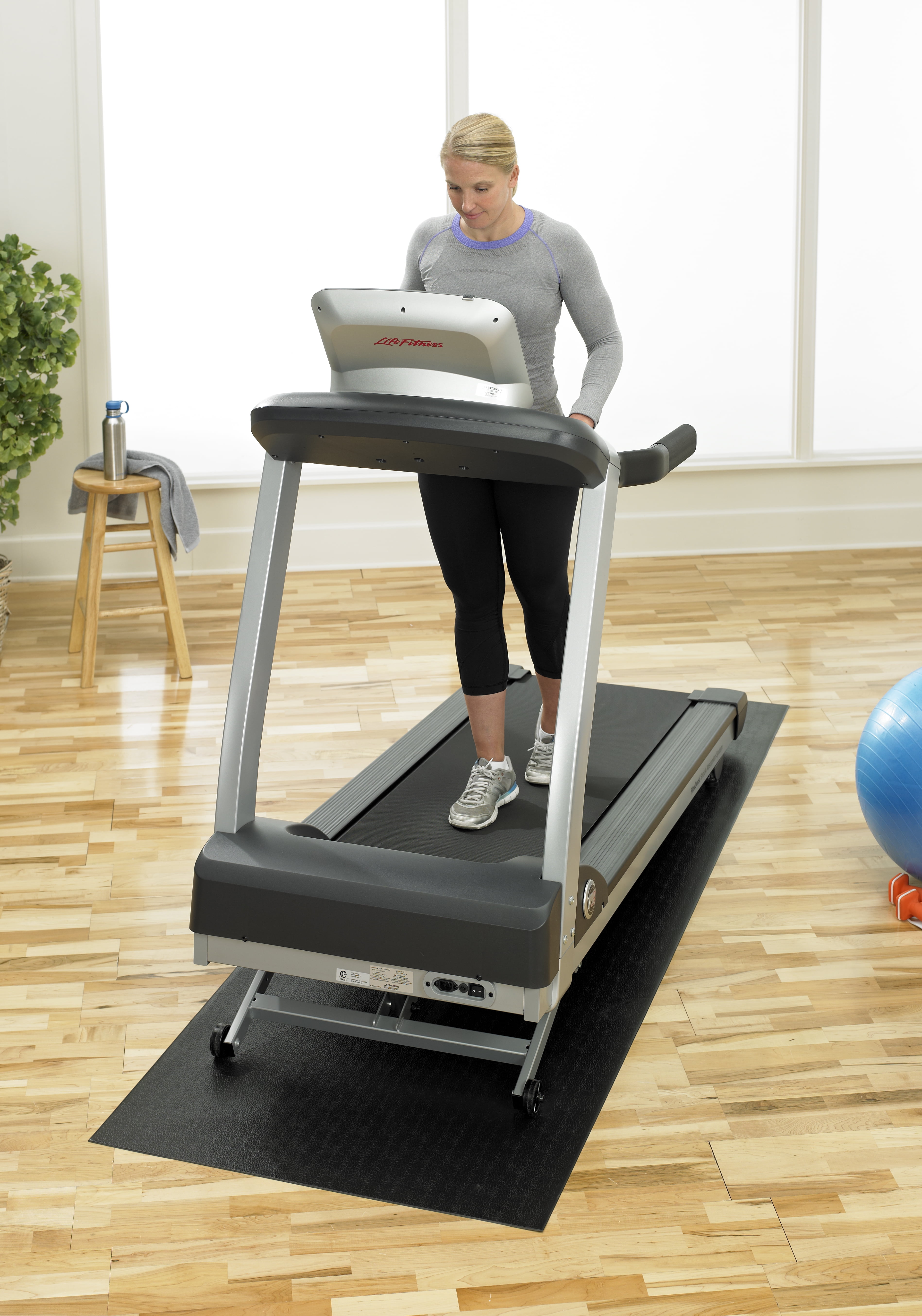 SuperMats -Treadmill Mat - Heavy Duty Commercial Grade Solid Vinyl- Fitness Equipment Mat, 36" x 78"