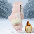 thumbnail image 2 of CAICJ98 Kids Winter Pants Waterproof Fleece Lined Snow and Rain Pants for Boys Girls (Pink,13-14 Years), 2 of 7