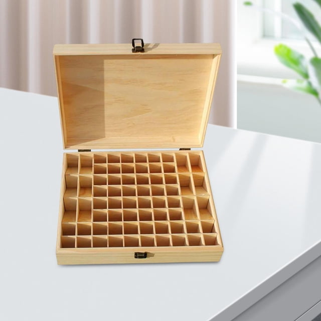 Caja de almacenamiento de aceite de 68 compartimentos, soporte de exhibición de cosméticos, Estuche de transporte con tapa multifuncional para Yinane Caja de almacenamiento de esmalte de uñas
