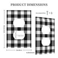 thumbnail image 5 of Kll White And Black Plaid Pattern Wall Plate,Gloss Finish,Standard Size 1 - 5" X 3", Polycarbonate Thermoplastic,Electric Receptacle Plug Covers, 5 of 8