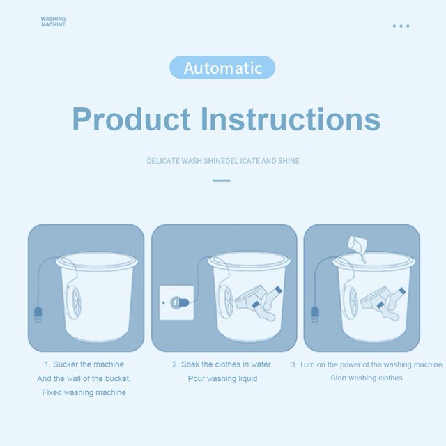 Lavadora turbo pequeña, equipo de lavado de calcetines alimentado por USB para trapos (con interruptor-30W) Sywqhk Libre de BPA