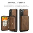 thumbnail image 3 of For Samsung Galaxy S21 Case, Detachable 2 in 1 PU Leather Zipper Wallet Case for Women Men with RFID Blocking Removable Card Holder Slot Magnetic Closure Shockproof Protective Phone Cover,Brown, 3 of 9
