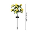 thumbnail image 3 of Solar Powered Garden Stake Light, 27.5in Outdoor Artificial Azalea Lawn Light, Waterproof Metal Pathway Decor, 1-Pack, 3 of 7