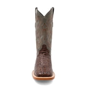 Ferrini Mens Stampede Caimen print, Embroidered Square Toe Western Boots, Mid Calf