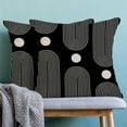 thumbnail image 2 of Boho Mid Century Pillow Covers 18x18 Set of 2, Abstract Simple Black and White Decorative Throw Pillowcase Boho Modern Outdoor Decor Farmhouse Cushion Cover for Sofa Couch Bed Living Room, 2 of 5