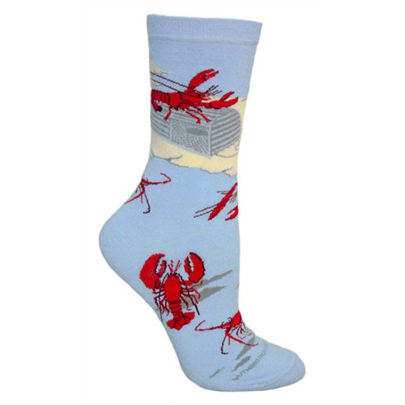 Lobsters Blue Cotton Ladies Socks
