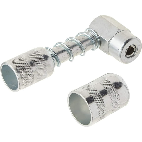 Airgas Safety LX-1404 90 Degree Grease Gun Coupler - 0.12 in. NPT Threads, Spring Loaded Sleeve Lock, 4500 Max PSI