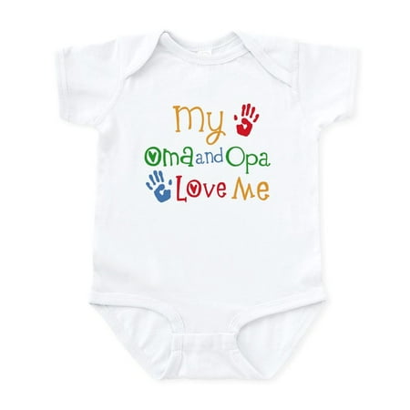 

CafePress - Oma And Opa Love Me Body Suit - Baby Light Bodysuit Size Newborn - 24 Months