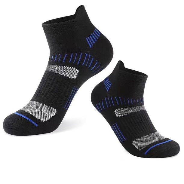 Nvzi 6 pares de calcetines invisibles para mujer y hombre, de corte bajo, cortos, antideslizantes, para correr, deportivos, novedosos, informales, con forro invisible, color negro