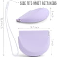 thumbnail image 3 of Silicone Retainer Case with Lanyard, Portable Aligner Holder with Vent Holes, Mouth Guard and Denture Storage Case, Slim Travel Retainer Box for Braces, Night Guard, Orthodontic Accessories, Purple, 3 of 9