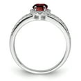thumbnail image 4 of Primal Silver Sterling Silver Rhodium-plated Garnet and White Topaz Ring, 4 of 7