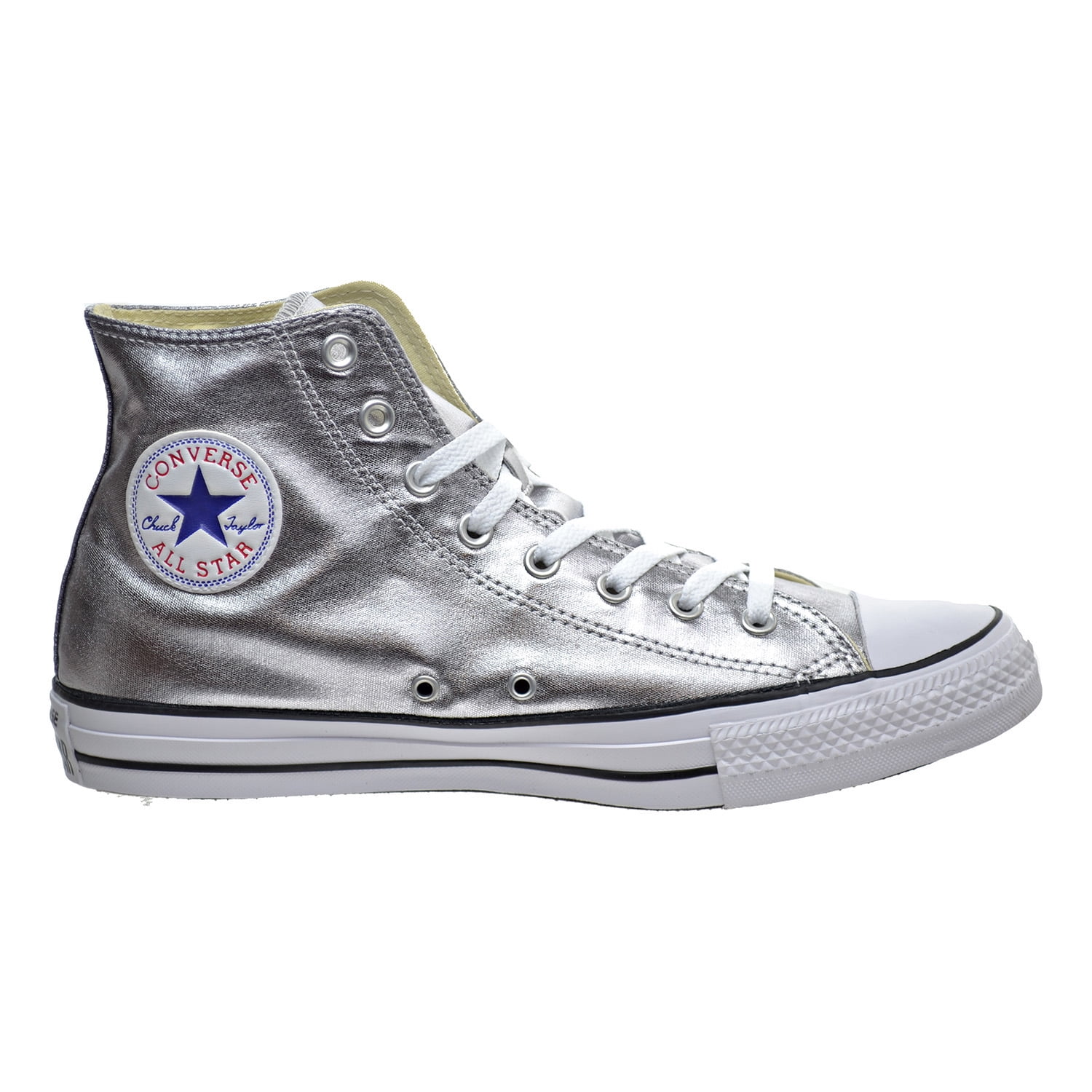 Converse Chuck Taylor All Metallic High Top Unisex Shoes Gun Metal/White 153177f - Walmart.com