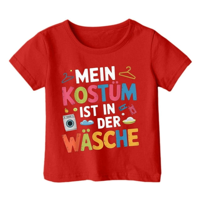 Vêtements pour Filles T-Shirt à Col Rond Imprimé à Manches Courtes pour Filles Tenues d'Été pour Tout-Petites Filles Vêtements pour Filles 2-3 Ans Mode Filles